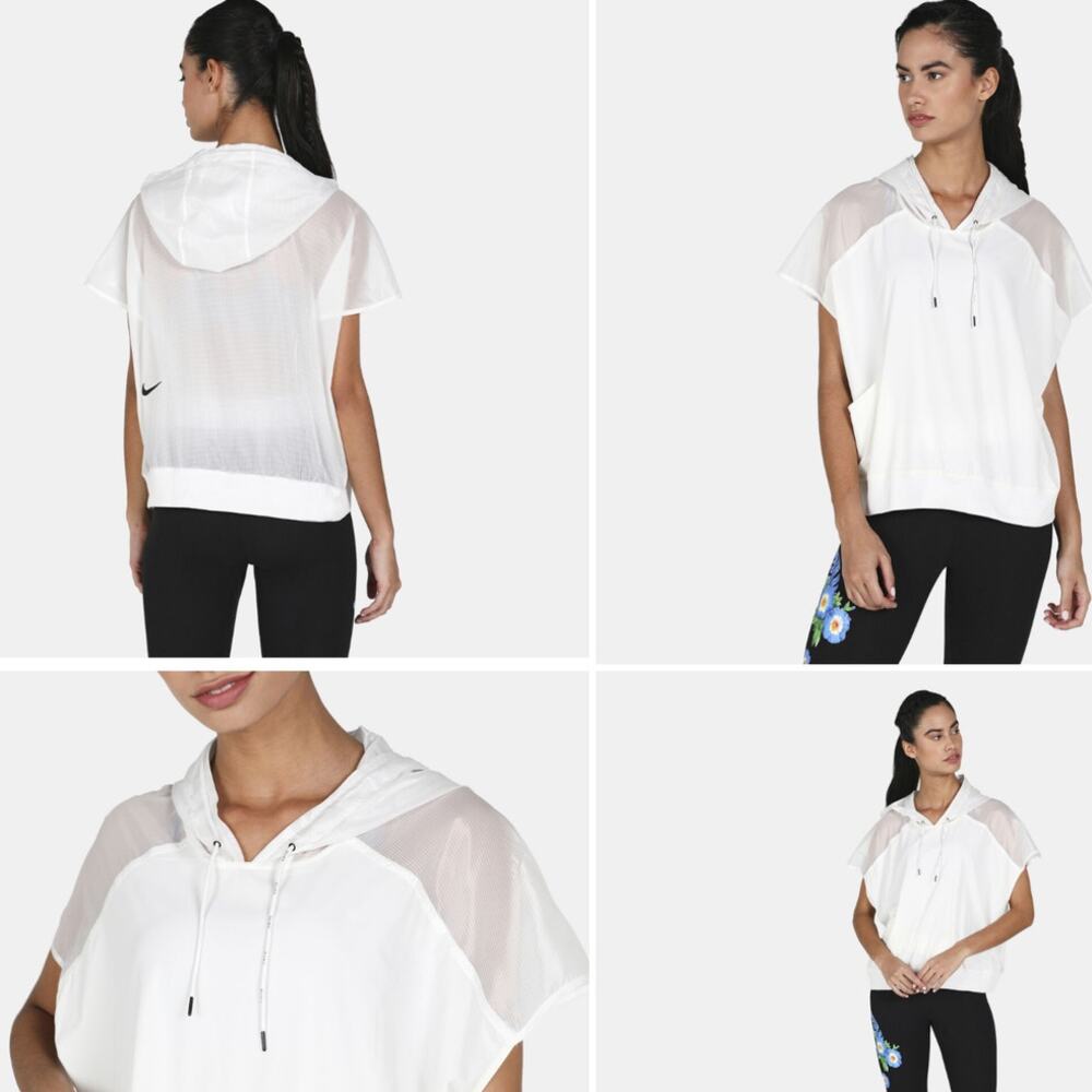 EUC  Oversized White Nike Sportswear Tech Back Vest with Mesh Back Fits XS / S